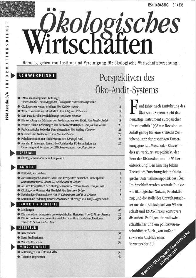 					Ansehen Bd. 13 Nr. 3-4 (1998): Perspektiven des Öko-Audit-Systems
				