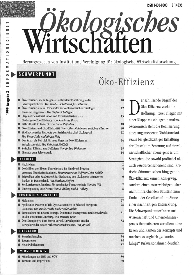 					Ansehen Bd. 14 Nr. 3 (1999): Öko-Effizenz
				
