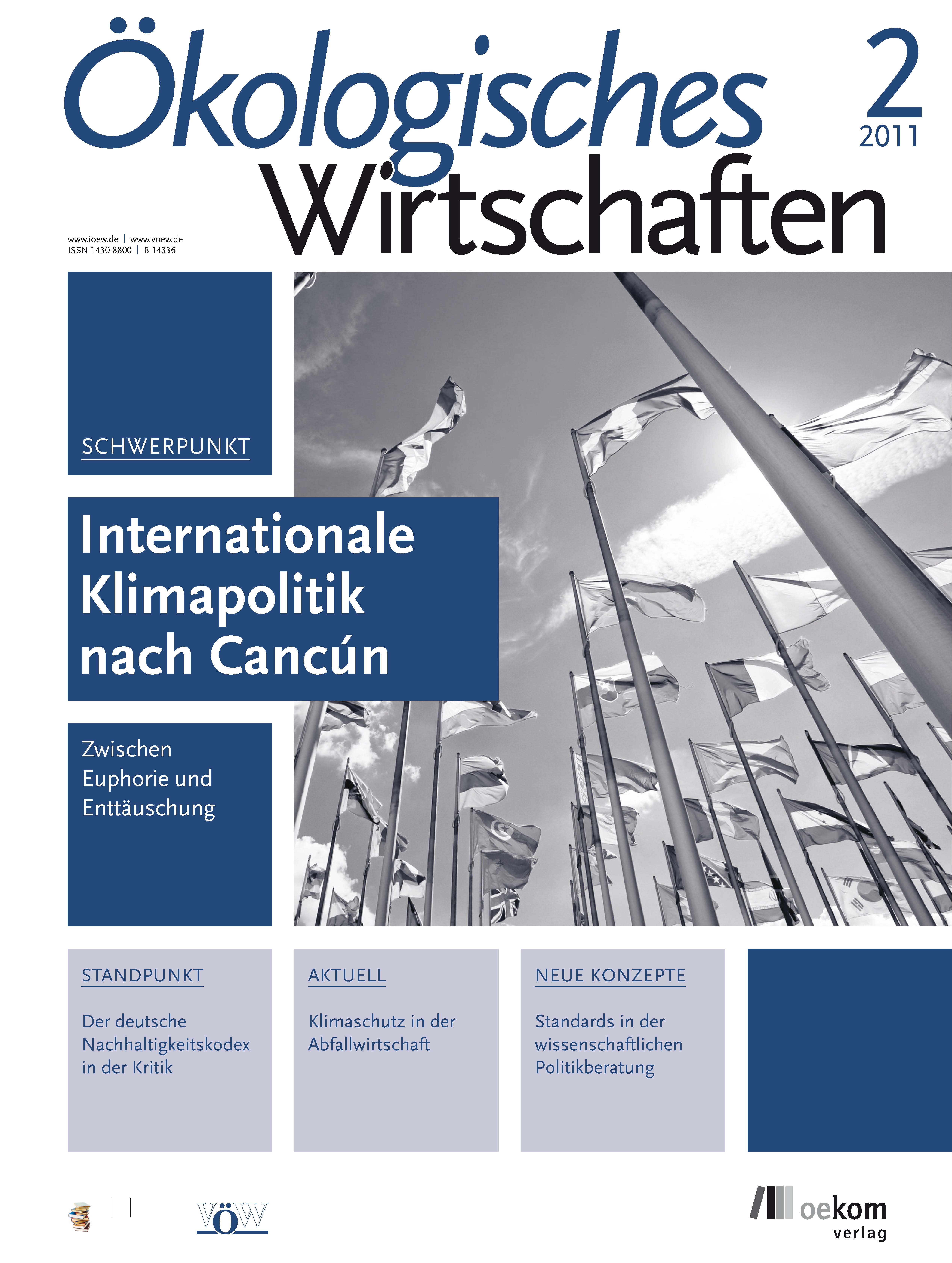 					Ansehen Nr. 2 (2011): Internationale Klimapolitik nach Cancún
				