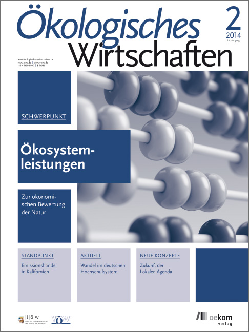 					Ansehen Bd. 29 Nr. 2 (2014): Ökosystemleistungen
				