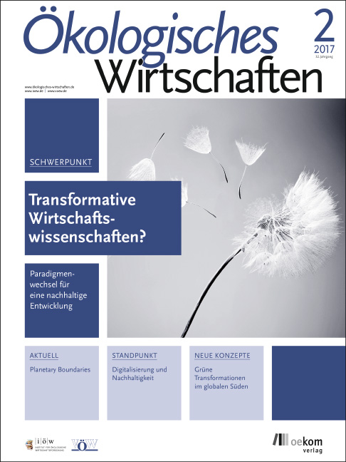 					Ansehen Nr. 2 (2017): Transformative Wirtschaftswissenschaften?
				