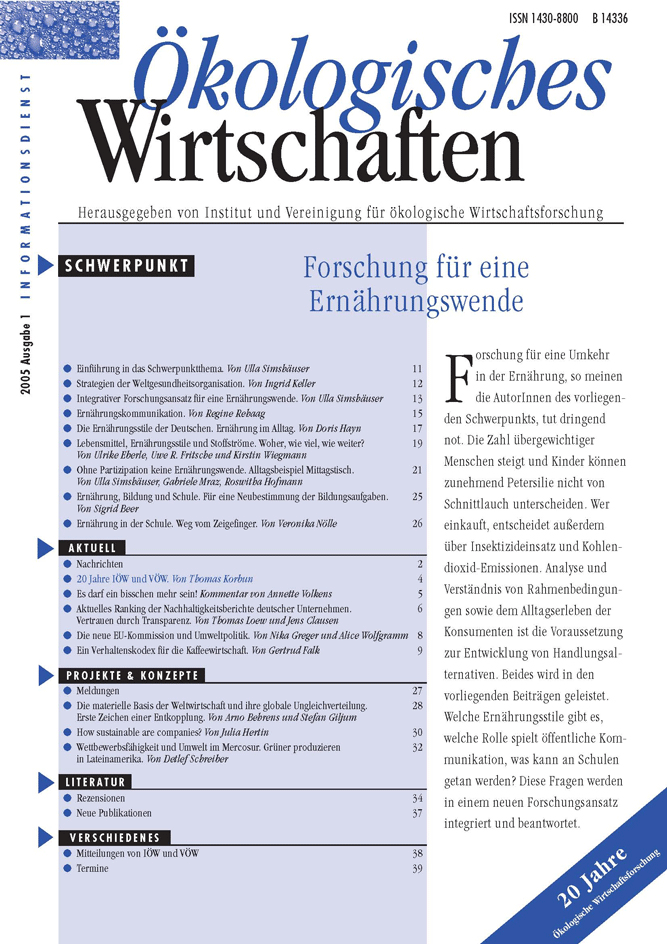 					Ansehen Bd. 20 Nr. 1 (2005): Forschung für eine Ernährungswende
				