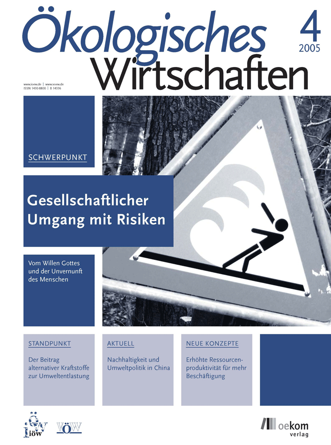 					Ansehen Bd. 20 Nr. 4 (2005): Gesellschaftlicher Umgang mit Risiken
				