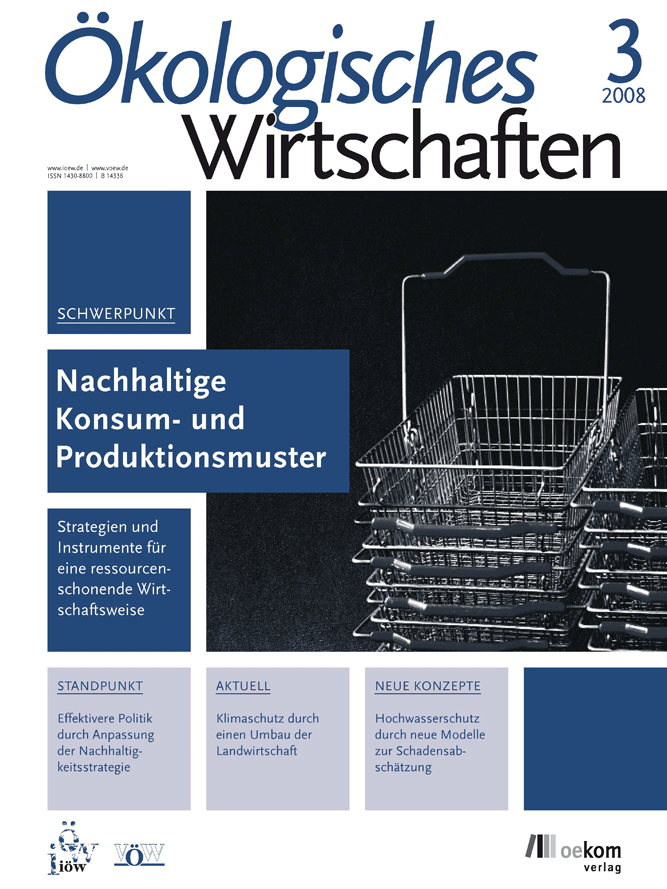 					Ansehen Bd. 23 Nr. 3 (2008): Nachhaltige Konsum- und Produktionsmuster
				