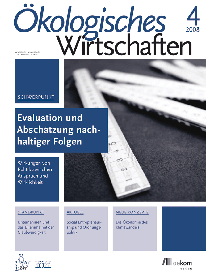 					Ansehen Bd. 23 Nr. 4 (2008): Evaluation und Abschätzung nachhaltiger Folgen
				