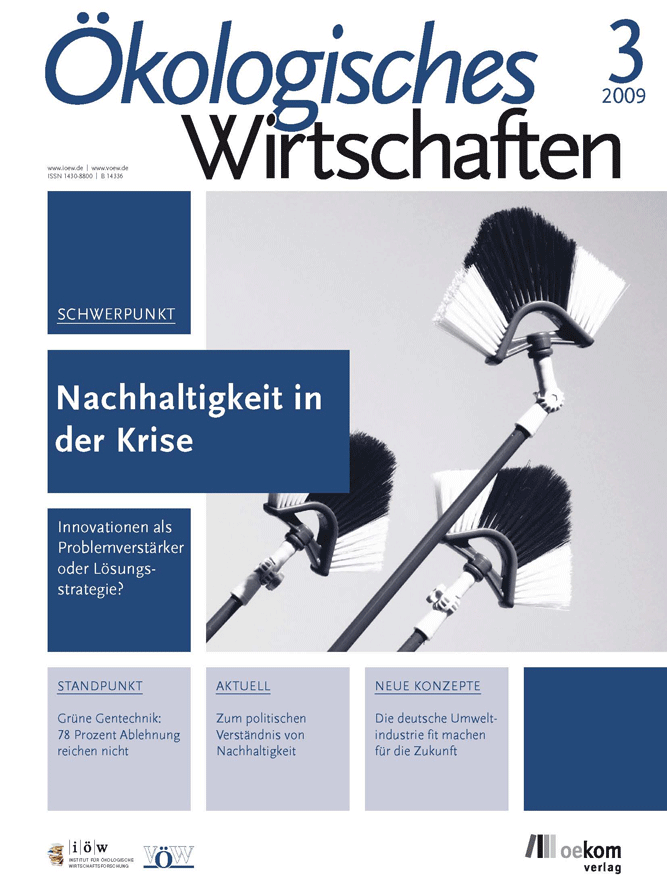 					Ansehen Bd. 24 Nr. 3 (2009): Nachhaltigkeit in der Krise
				