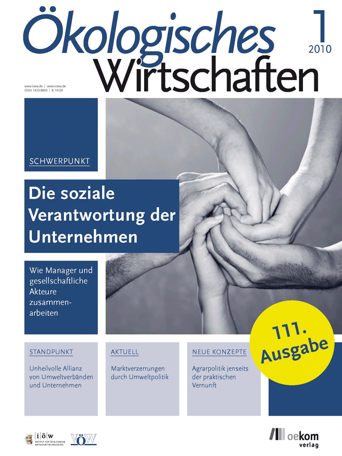 					Ansehen Bd. 25 Nr. 1 (2010): Die soziale Verantwortung der Unternehmen
				