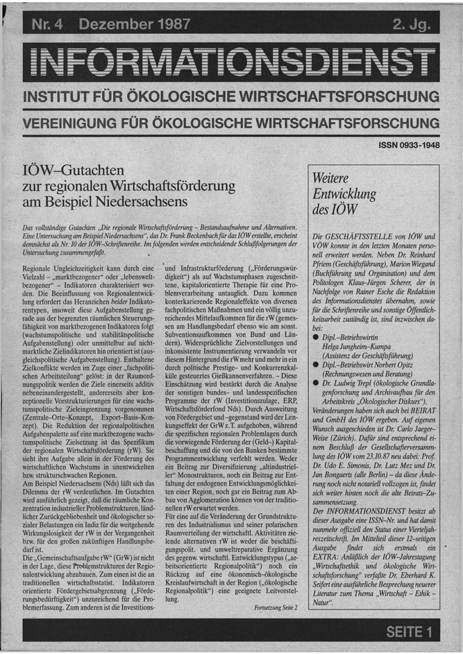 					Ansehen Bd. 2 Nr. 4 (1987): Ökologisches Wirtschaften
				