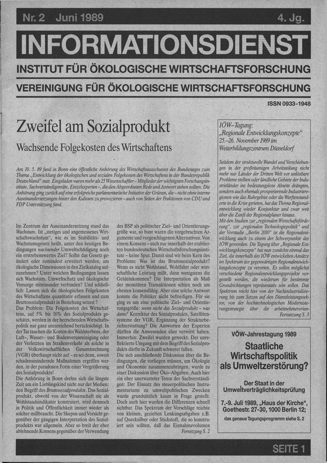 					Ansehen Bd. 4 Nr. 2 (1989): Ökologisches Wirtschaften
				