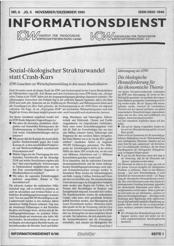 					Ansehen Bd. 5 Nr. 6 (1990): Ökologisches Wirtschaften
				