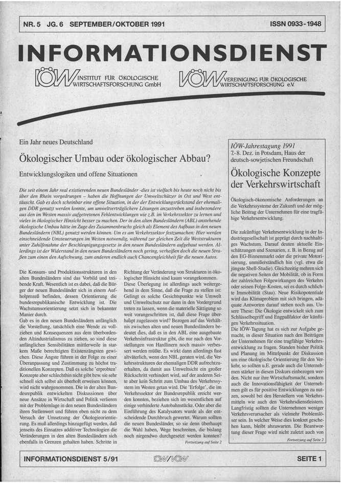 					Ansehen Bd. 6 Nr. 5 (1991): Ökologisches Wirtschaften
				