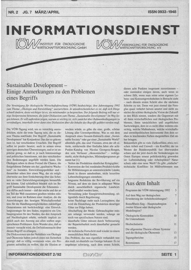 					Ansehen Bd. 7 Nr. 2 (1992): Ökologisches Wirtschaften
				