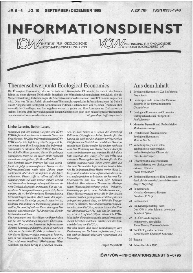 					Ansehen Bd. 10 Nr. 5-6 (1995): Ecological Economics
				