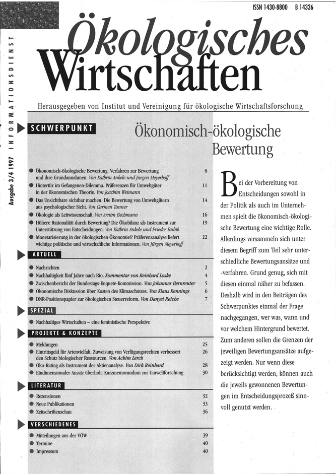 					Ansehen Bd. 12 Nr. 3-4 (1997): Ökonomisch-ökologische Bewertung
				